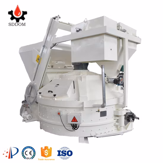 5% de desconto na Descarga Hidráulica Econômica 1m3 Eixo Vertical Pesado Pan Misturador de concreto de cimento pré-moldado para máquina de fazer blocos de concreto (MP1000)
